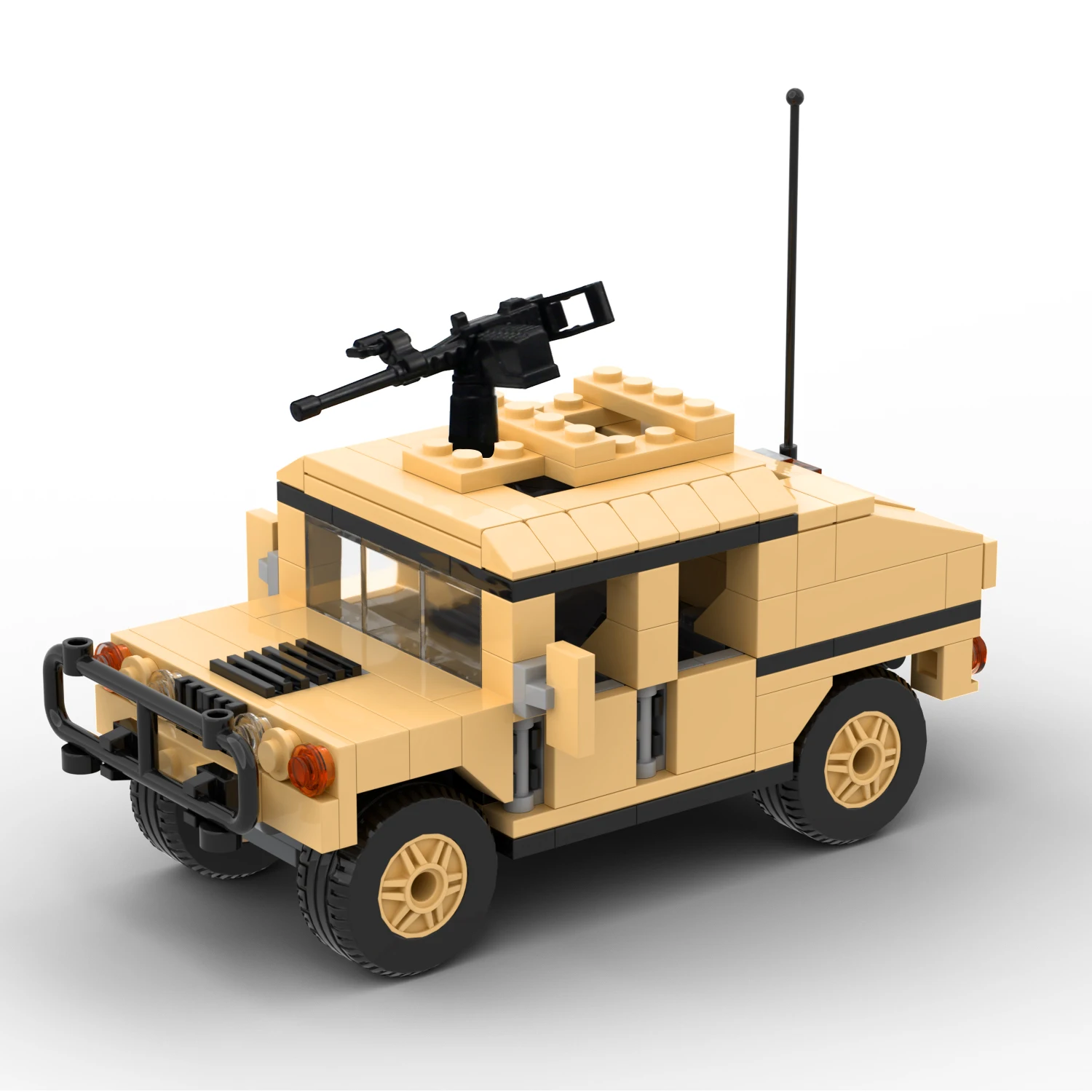 Military SWAT Transport Vehicle Hummer Armament Carrier M1025 Cargo Troop Car Army Figures Weapon Gun Building Blocks Toy Gift