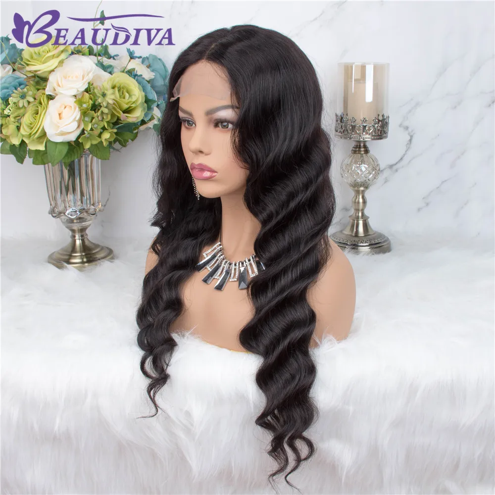 Парики из натуральных волос на шнурках 4*4 BEAUDIVA бразильские Свободные волны человеческие волосы парики с детскими волосами для черных женщин