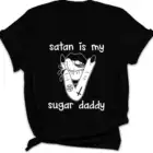 Потрясающая футболка с надписью сатана мой сахар, потрясающая Готическая Женская модная футболка унисекс из чистого хлопка с изображением религии, гранж, tumblr, художественные Топы