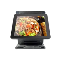 high quality pos system for retailers dual screen 1515 double screen pos machine and terminal electronic computer cash register