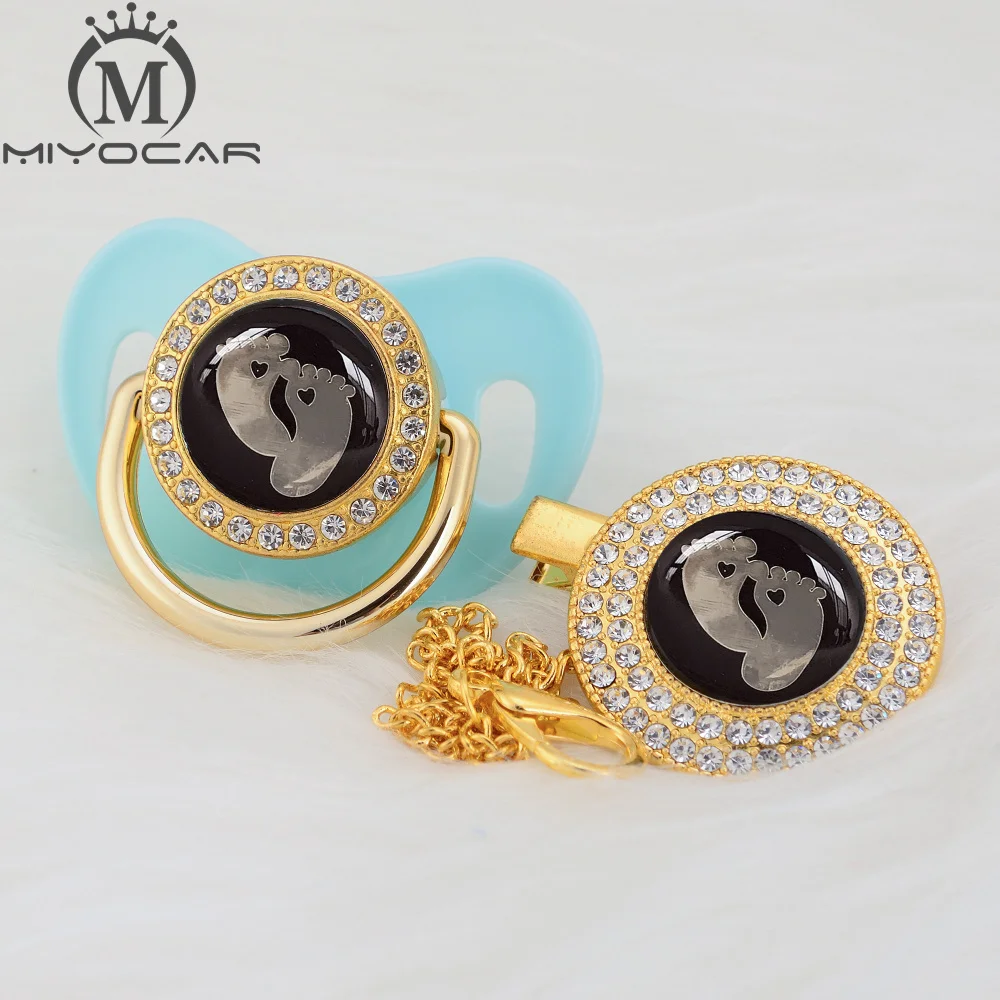 Милая Золотая серебряная красивая золотая блестящая Соска пустышка миокар без