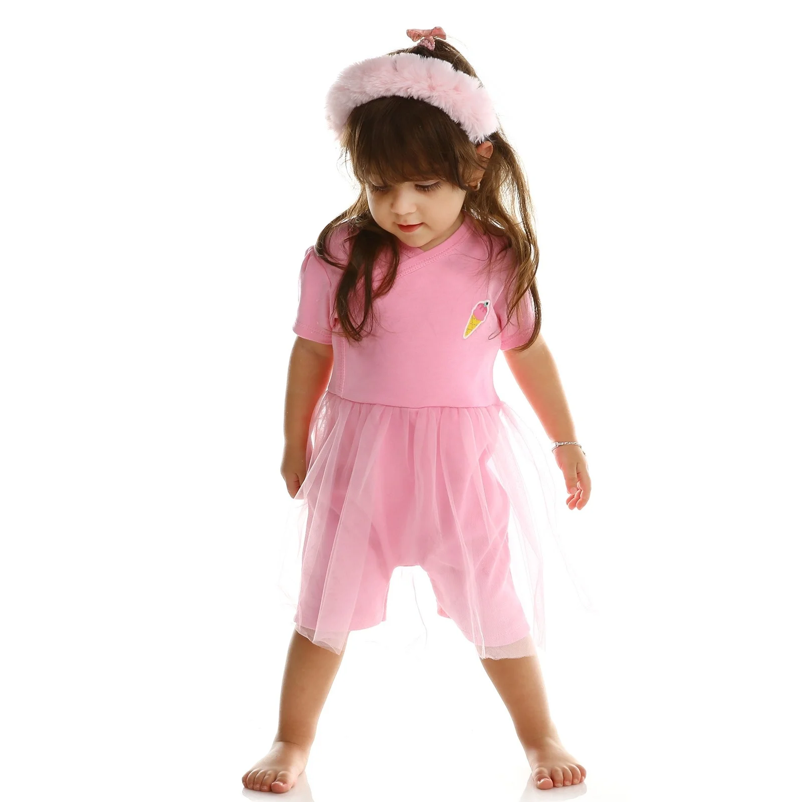 Ebebek HelloBaby/Летнее Детское фатиновое платье с милыми фруктами|Платья| |