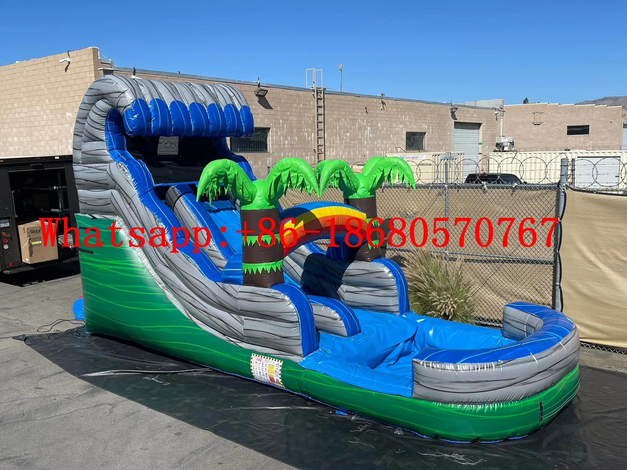

(Гуанчжоу, Китай) Коммерческая пальма, горячая Распродажа, надувные горки, водные горки для замка