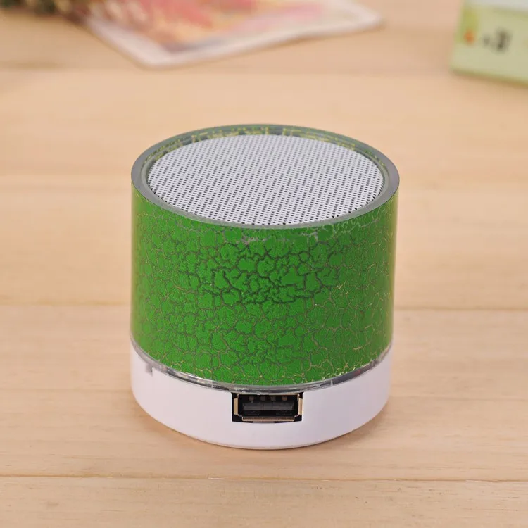 Green Портативный Мини Bluetooth динамик беспроводной громкий динамик трещины светодиодный TF USB Сабвуфер Bluetooth динамик s Mp3 стерео аудио музыкальный плеер - Цвет: Green