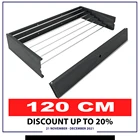 Waaw Вешалка для сушки белья, 120 см Сушилка для белья, на балкон, для белья, складная для одежды, вертикальный, домашняя настенная вешалка для одежды, комнатная складная стальная вешалка нового поколения для дома и