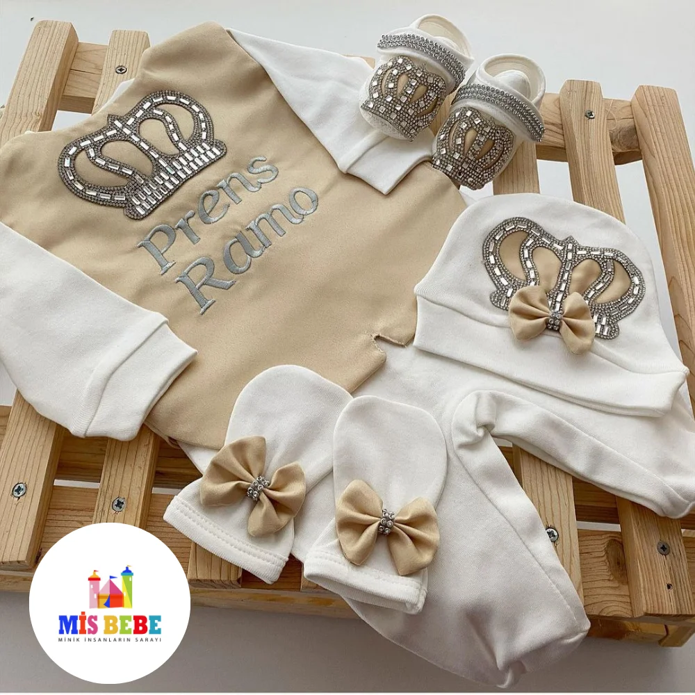 Stony Crowned 5-Pcs Baby Boy Set Clothing Personalized Outfit Custom Baby Clothes Winter Spring