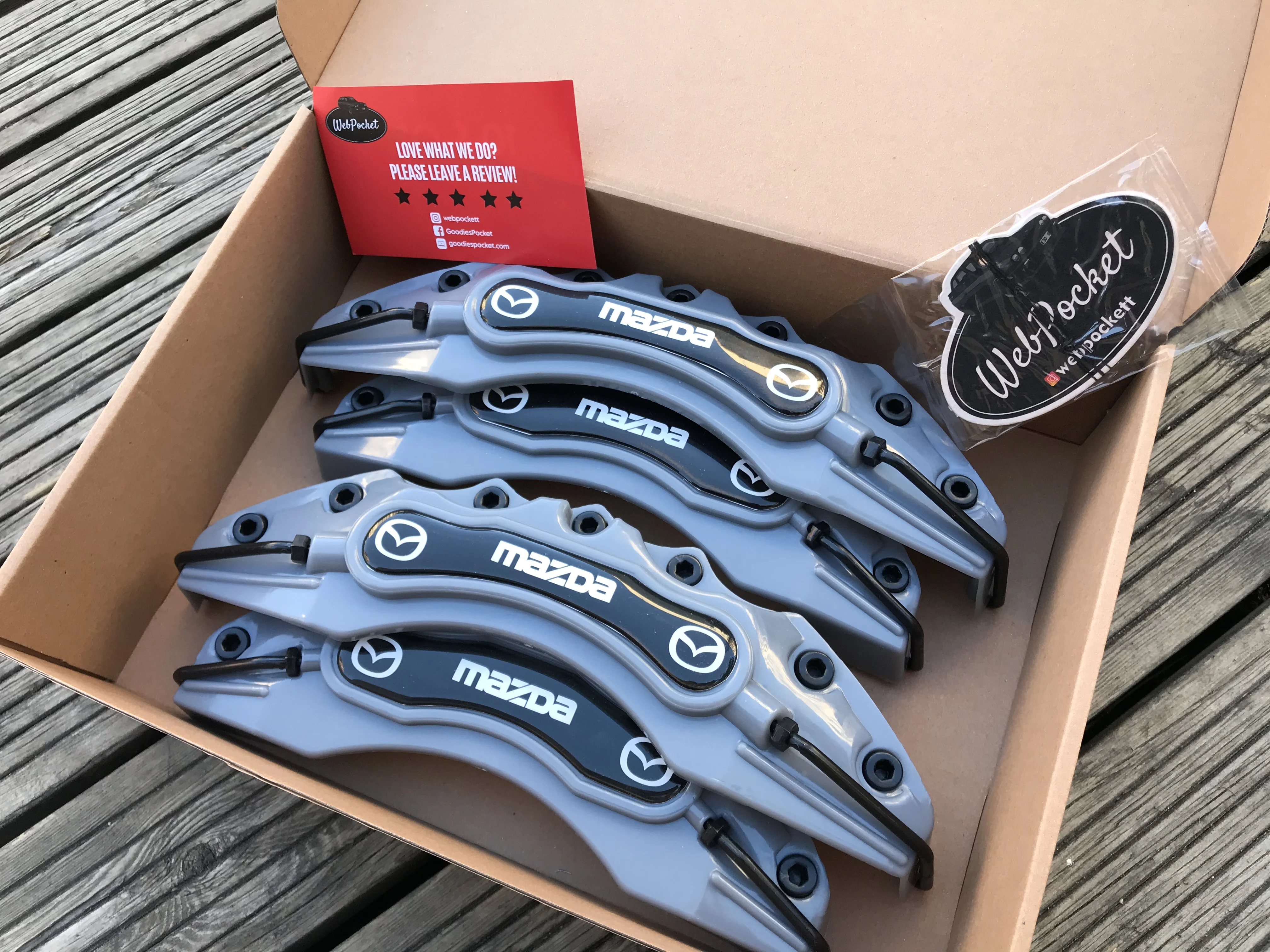 Чехол для большого Тормозного Суппорта из АБС-пластика Mazda 2 3 5 6 CX MX серый 4 шт. |