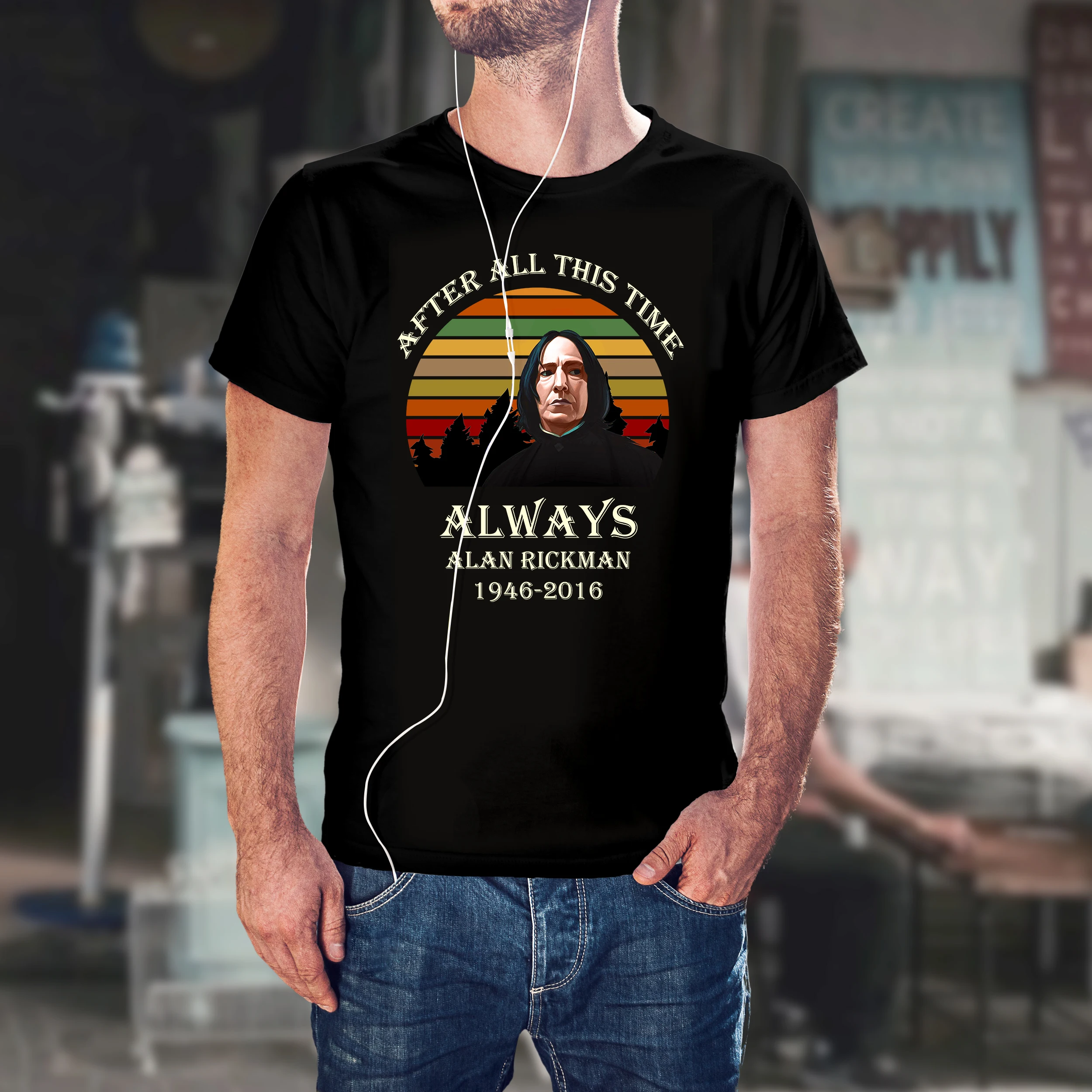 Северус Снейп в конце любого времени всегда Алан Рикман Мужская черная большая