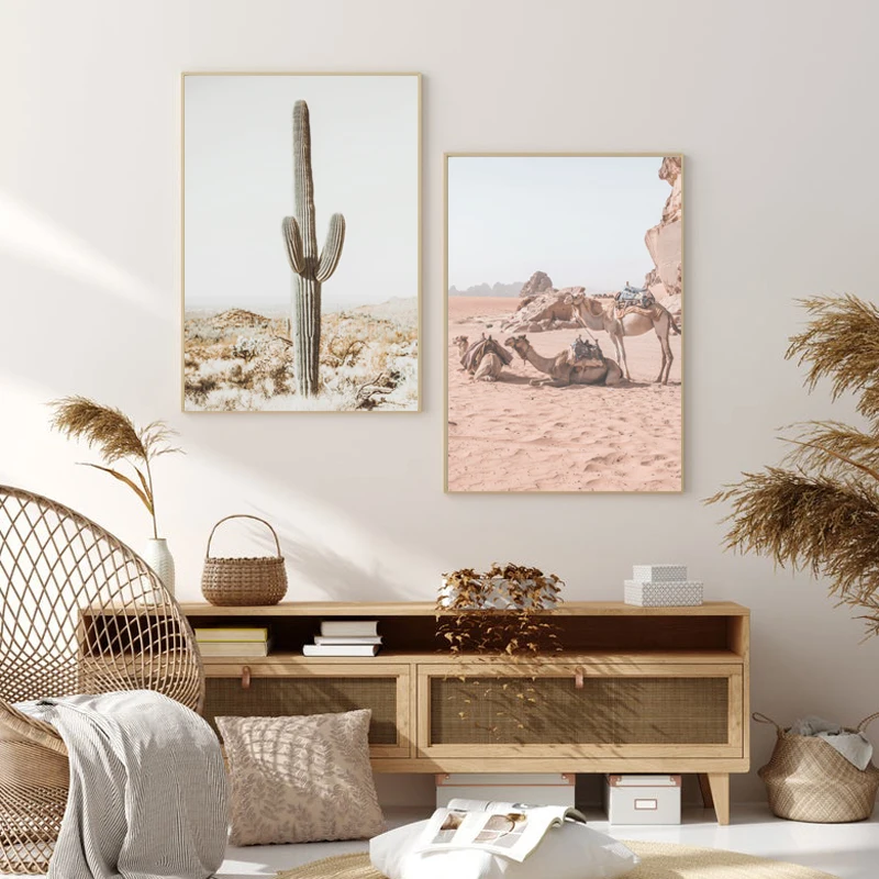 Постер для фотографий Desert Saguaro настенная Картина на холсте с принтом верблюда