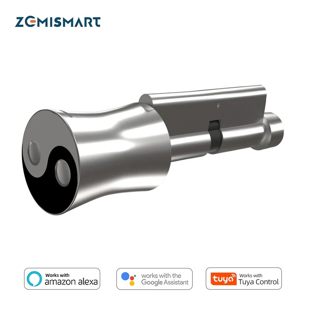 

Zemismart Tuya WiFi BLE Fingerprint Door Lock Cylinder Core for Electronic Lock Apartment Hotel Smart Life APP Key Unlock