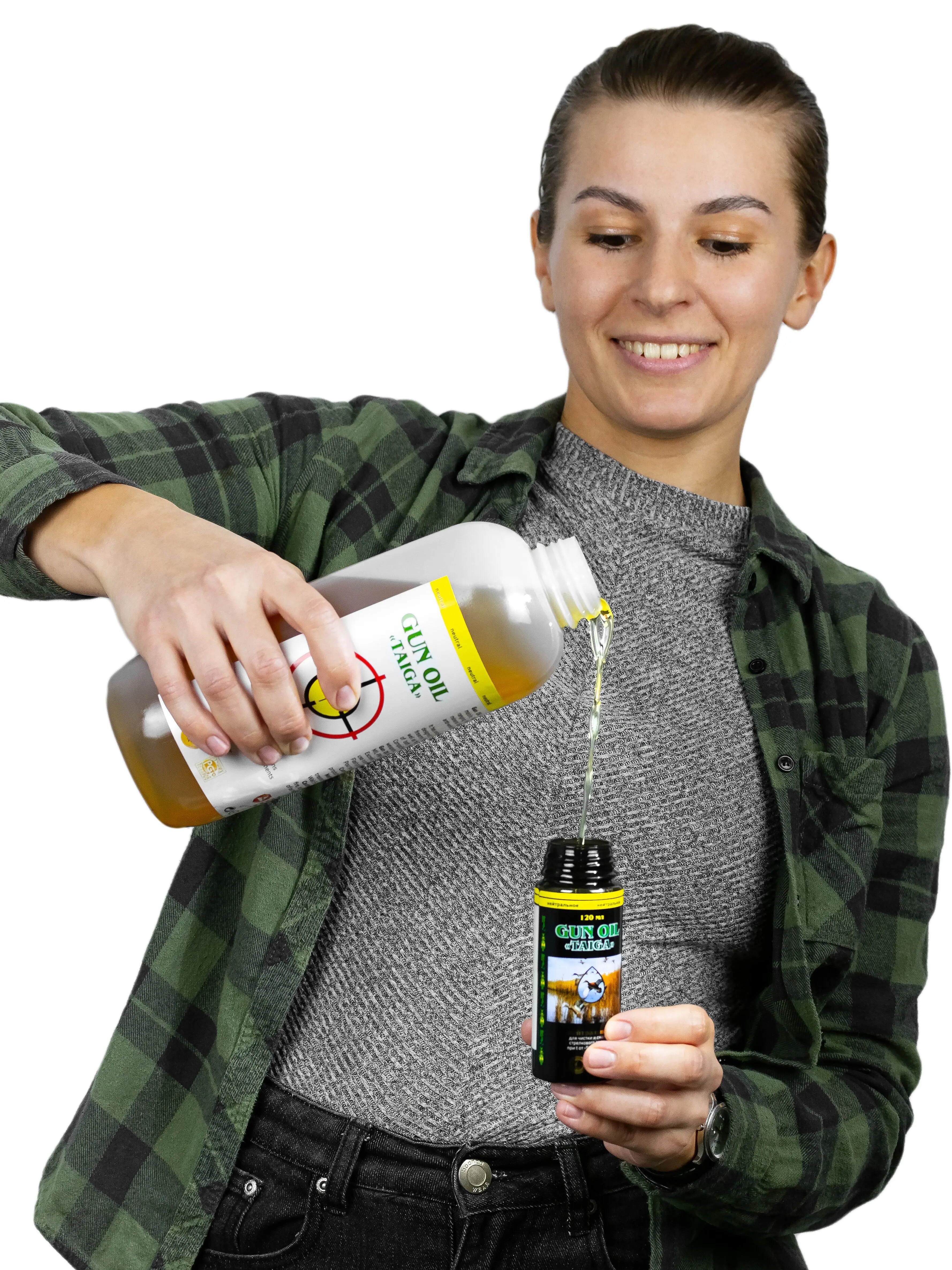 Ружейное масло Тайга (комплект 120 мл спрей + пластиковая канистра 1 литр) - купить