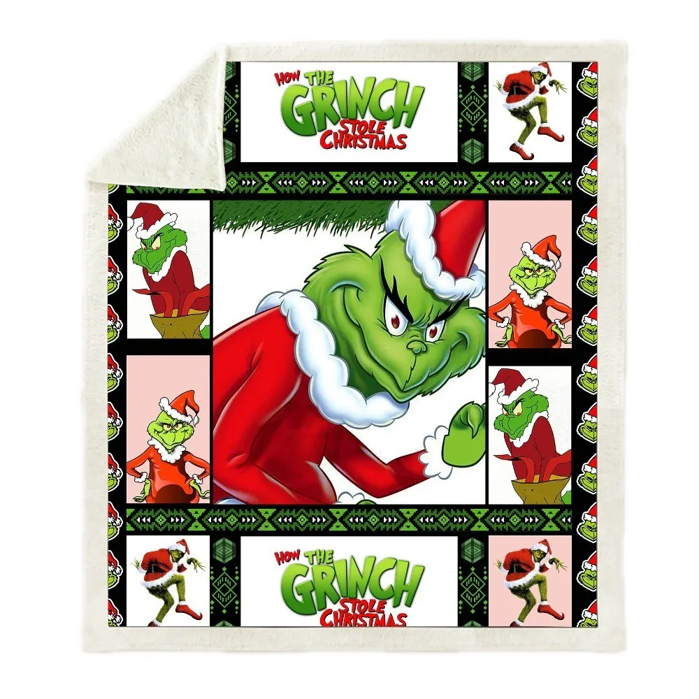 Одеяло с 3D принтом рождественское плюшевое покрывало s Sherpa домашнее одеяло для