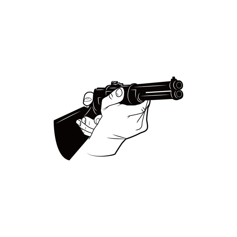 

Hand Gun Creative Stickers, Die Cut Vinyl Stickers, Personalized Car Tuning Accessories, Car Styling Stickers for Kia k5\Nissan
