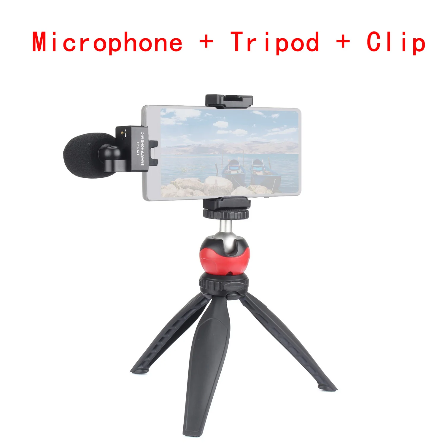 kit COMICA CVM-VS09 TC кардиоидный смартфон микрофон с треногой TYPE-C интерфейс для sumsung S9 S8 huawei P30 PRO mate 20 - Цвет: kit