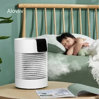 360 degree rotating water cooling fan desktop usb air conditioner fan office rechargeable fan with 4000mah battery