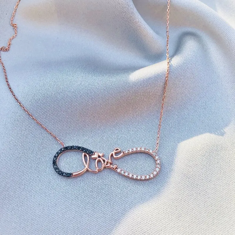 

Endless Love 925 Sterling Silver Necklace Women Girls Gift Jewelry Accessories Fashion Handmade Elegant Chain
