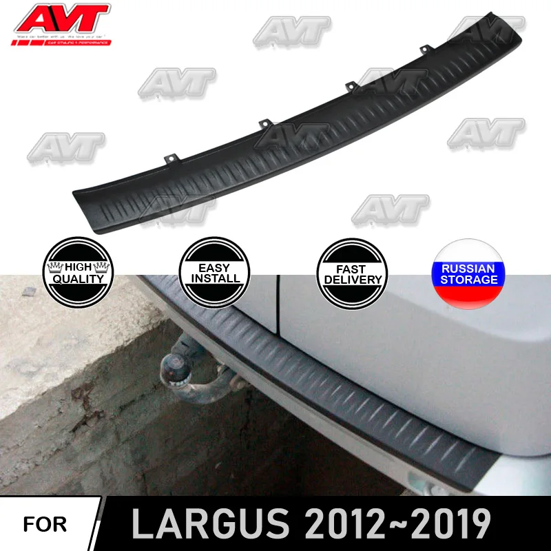 Для Lada Largus 2012~ защитная пластина на задний бампер порога автомобиля Стайлинг украшения пластик ABS scurf панель аксессуары