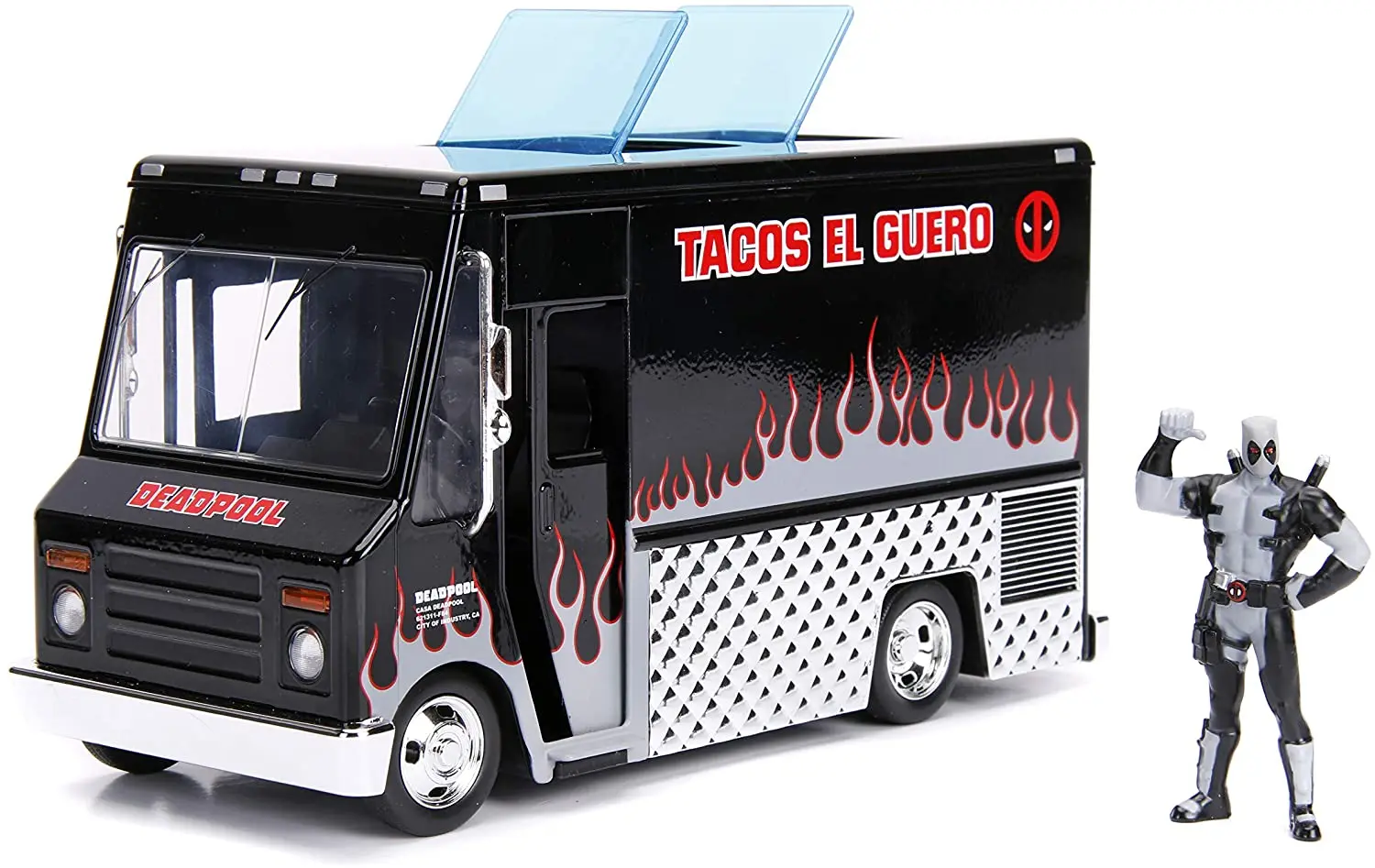 

1:24 Deadpool Figure And Taco Truck Car