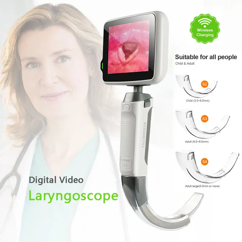 

Digital Video Laryngoscope with Disposable Blades Safety Fast Machin 3.5‘’LCD Touch Color Screen High-Definition Used Hospital