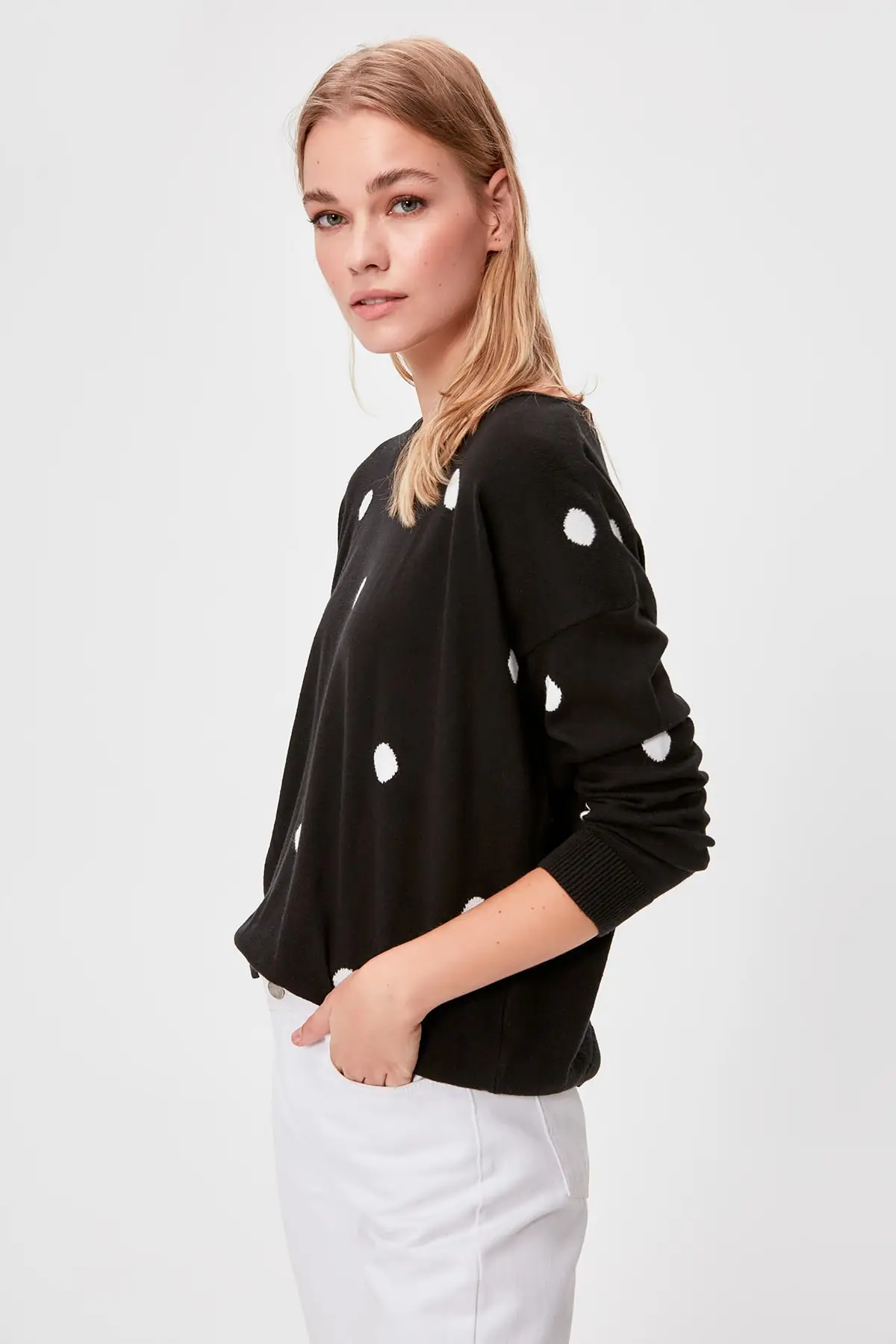 Trendyol свитер в горошек TWOAW20KZ1019| |