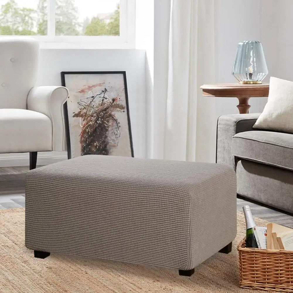 Эластичный прямоугольный чехол оттоманка для хранения защитный спандекс