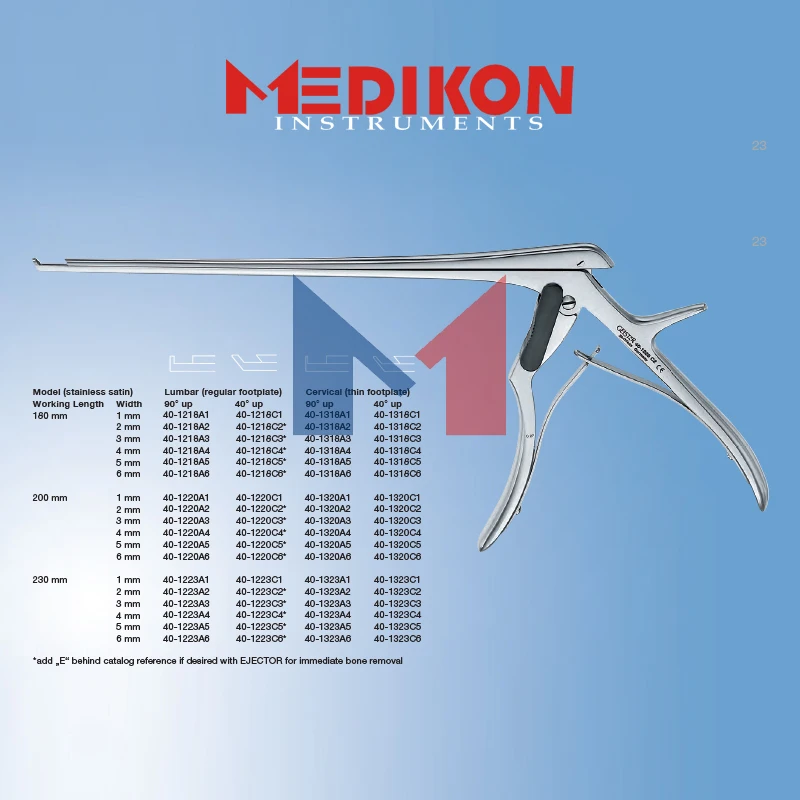 

German Spinal Hygienic Lumbar and Cervical Kerrison Laminectomy Rongeurs Neurosurgical Neurosurgery Leminectomy Instrument Tools
