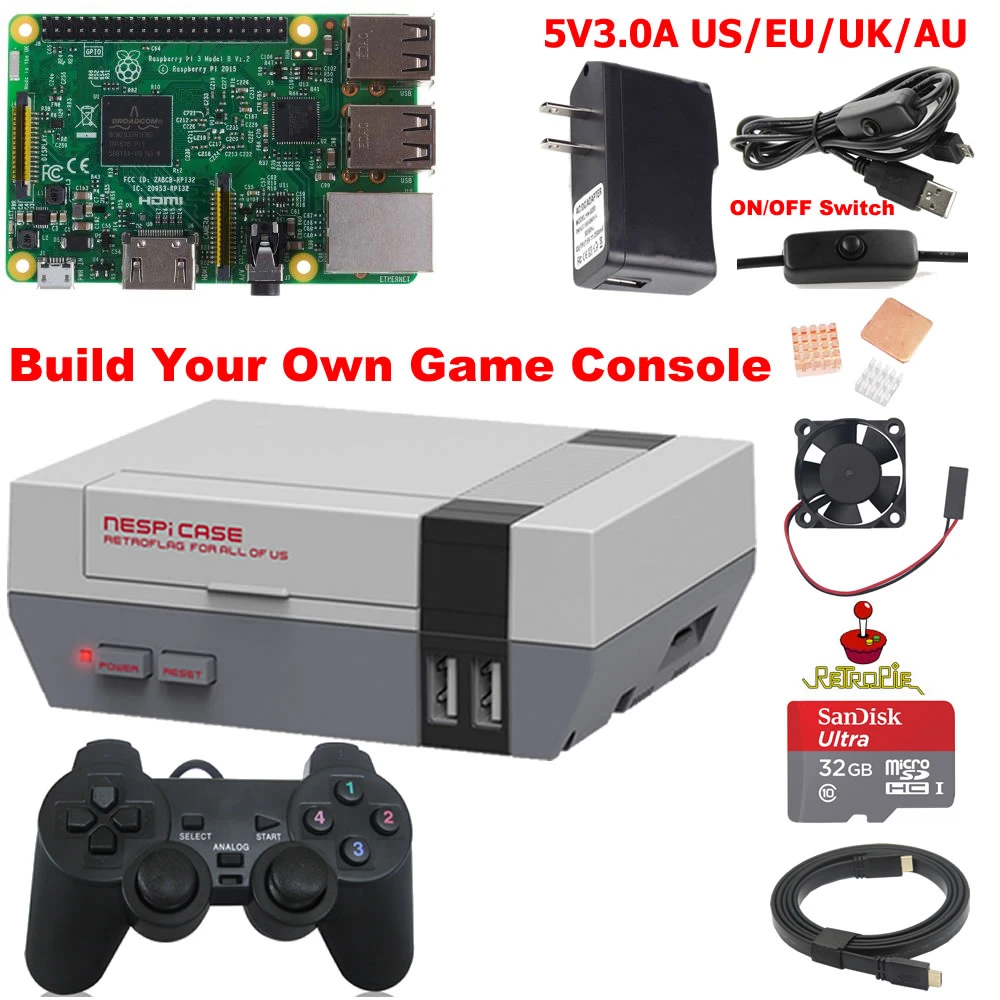 Raspberry Pi 3 Model B игровой комплект G3B01 - Комплект: Комплект 4