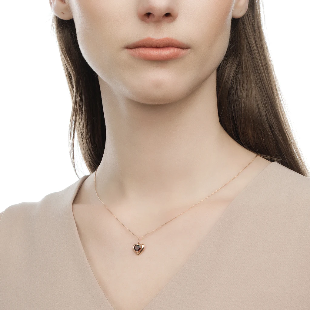 Золотая подвеска с гранатом SUNLIGHT|Подвески| |