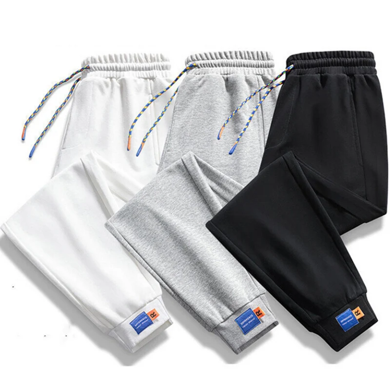 

New Men's Sweatpants Top Quality Men's Casual Pants Loose Straight Sweatpants Tie-in Pants Skinny Pants Men Plus Size Trousers