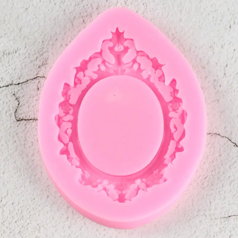 

Mirror Frame Silicone Mold Wedding Cake Border Fondant Molds Sugar Craft Cake Decorating Tools Candy Chocolate Gumpaste Moulds