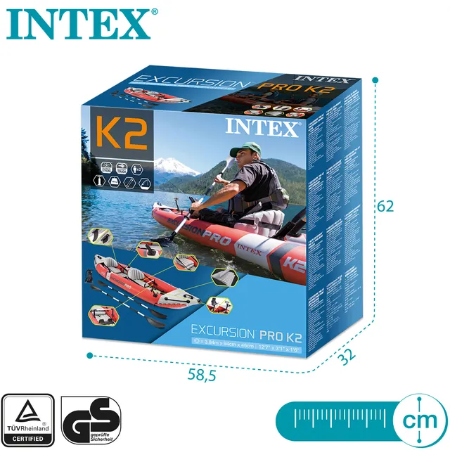Kayak hinchable Intex explorer k2 & 2 remos - 312x91x51 cm, Accesorios kayak,  náutica, barca hinchable, Kayak