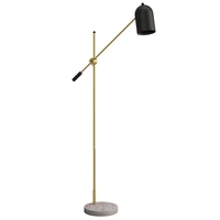 nordic fashion gold marble rotation arm led floor light creative living room bedroom bedside study floor lamp free shipping