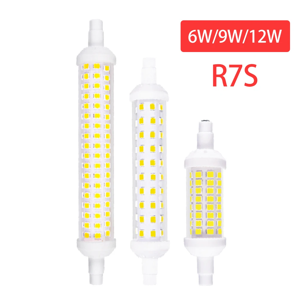 

R7S LED 78mm 118mm 135mm 6w 9w 12w r7s Light Bulb SMD 2835 Lampada LED Lamp 220V corn light Energy Saving Replace Halogen Light