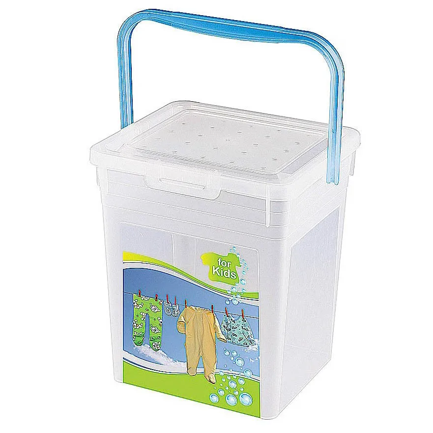 Ведро для стирального порошка с декором 8л