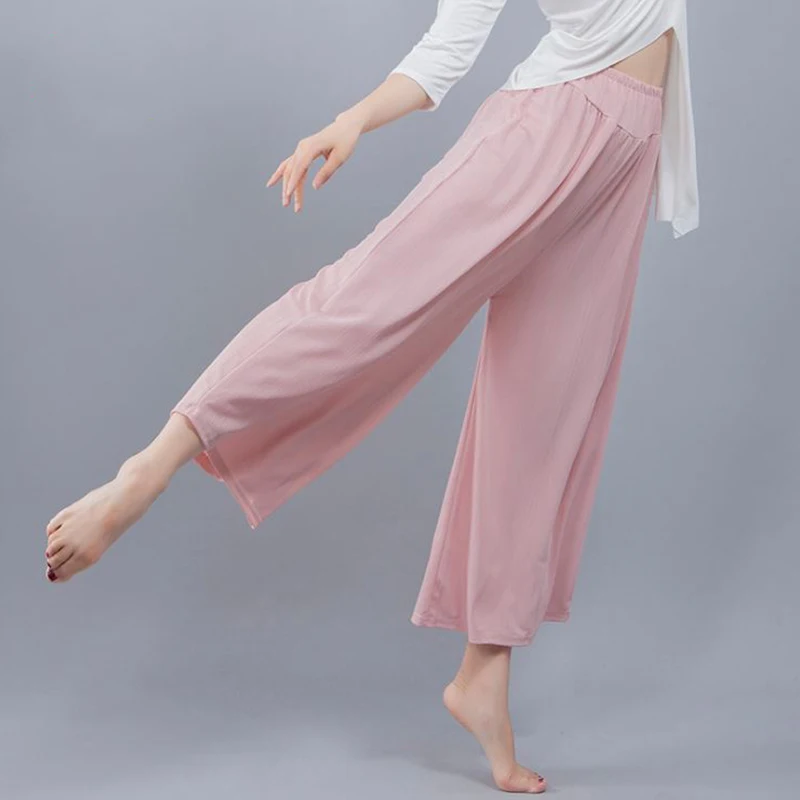Женские свободные танцевальные штаны со шнурком с завышенной талией из
