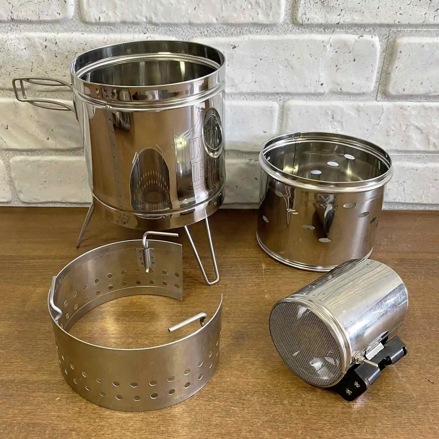 Турбопечка щепочница PS1500Т походная печка пошехонка печь с турбонаддувом для