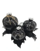 dish triple pomegranate set black silver marble pattern 429213577