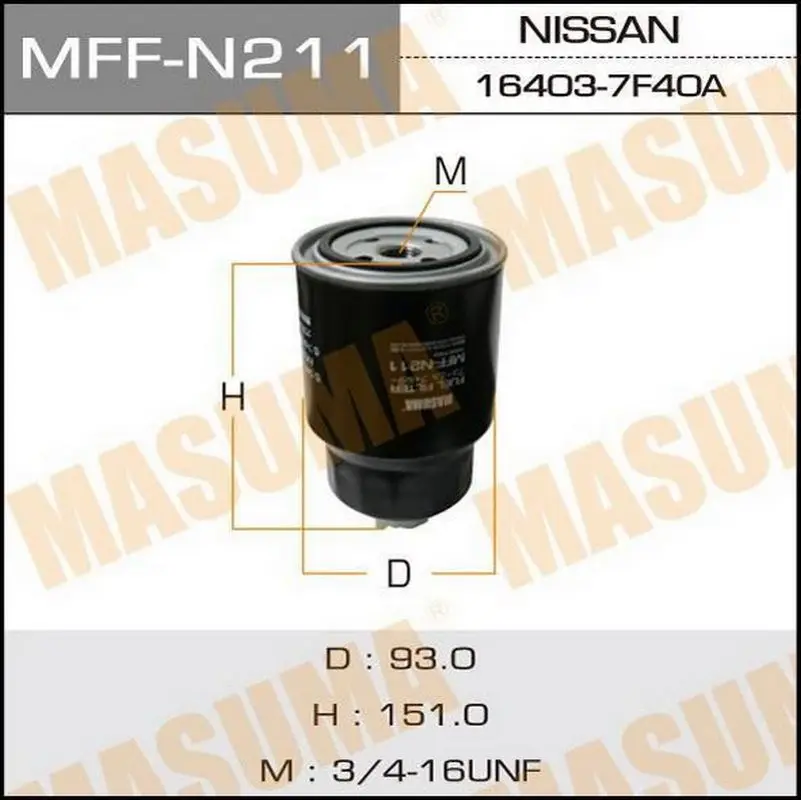 MFF-N211 Топливный фильтр FC-226J MASUMA ALMERA 05+