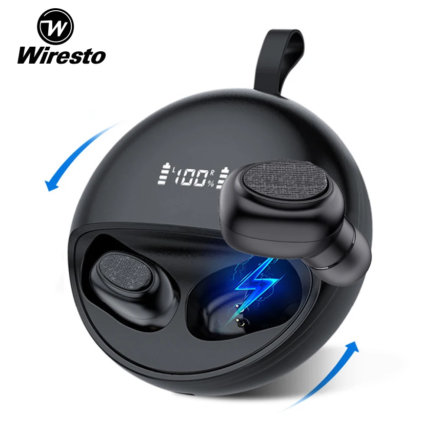 Wiresto Мини Bluetooth наушники True Беспроводной спортивные стерео гарнитура