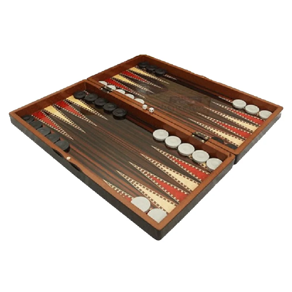 Luxury Walnut Backgammon Checkers Wooden Folding Backgammon
