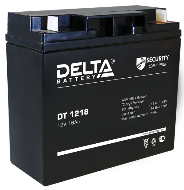 Аккумуляторная батарея Delta DT 1218 (12V 18Ah) | Электроника
