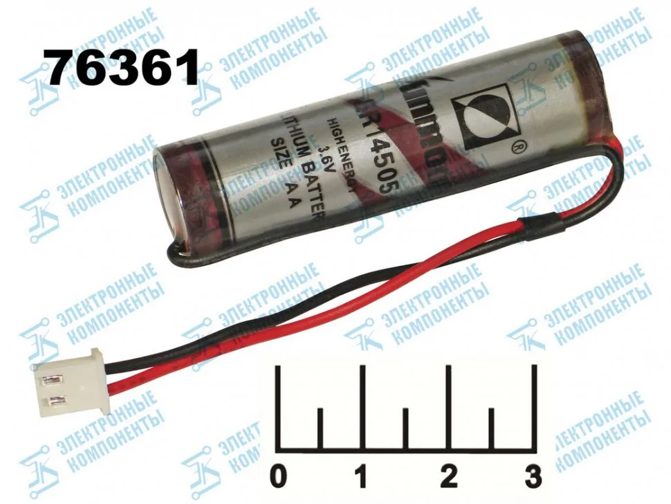 ЛИТИЕВЫЙ ЭЛЕМЕНТ AA 3.6V ER14505 STD UNMOON С РАЗЪЕМОМ |