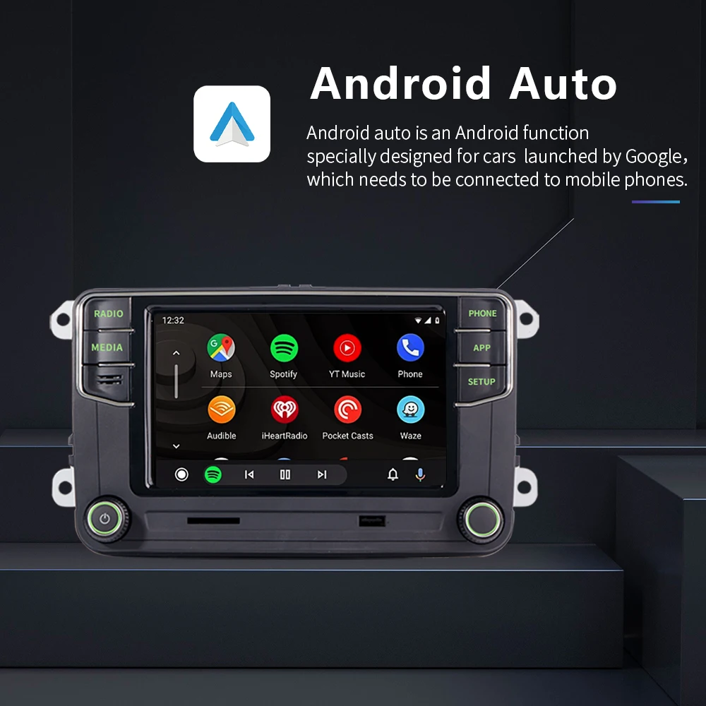 Автомобильный радиоприемник RCD360 Pro Carplay зеленый светильник Android Авто NONAME MIB 6 5