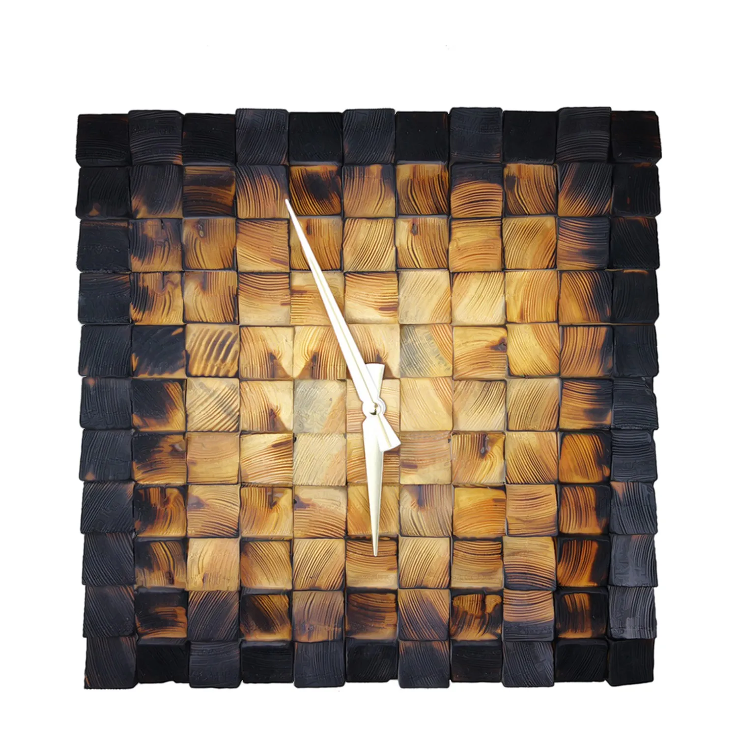 

SERESSTORE Natural Solid Wood Tumbled Wall Clock Decorative Clock Handmade