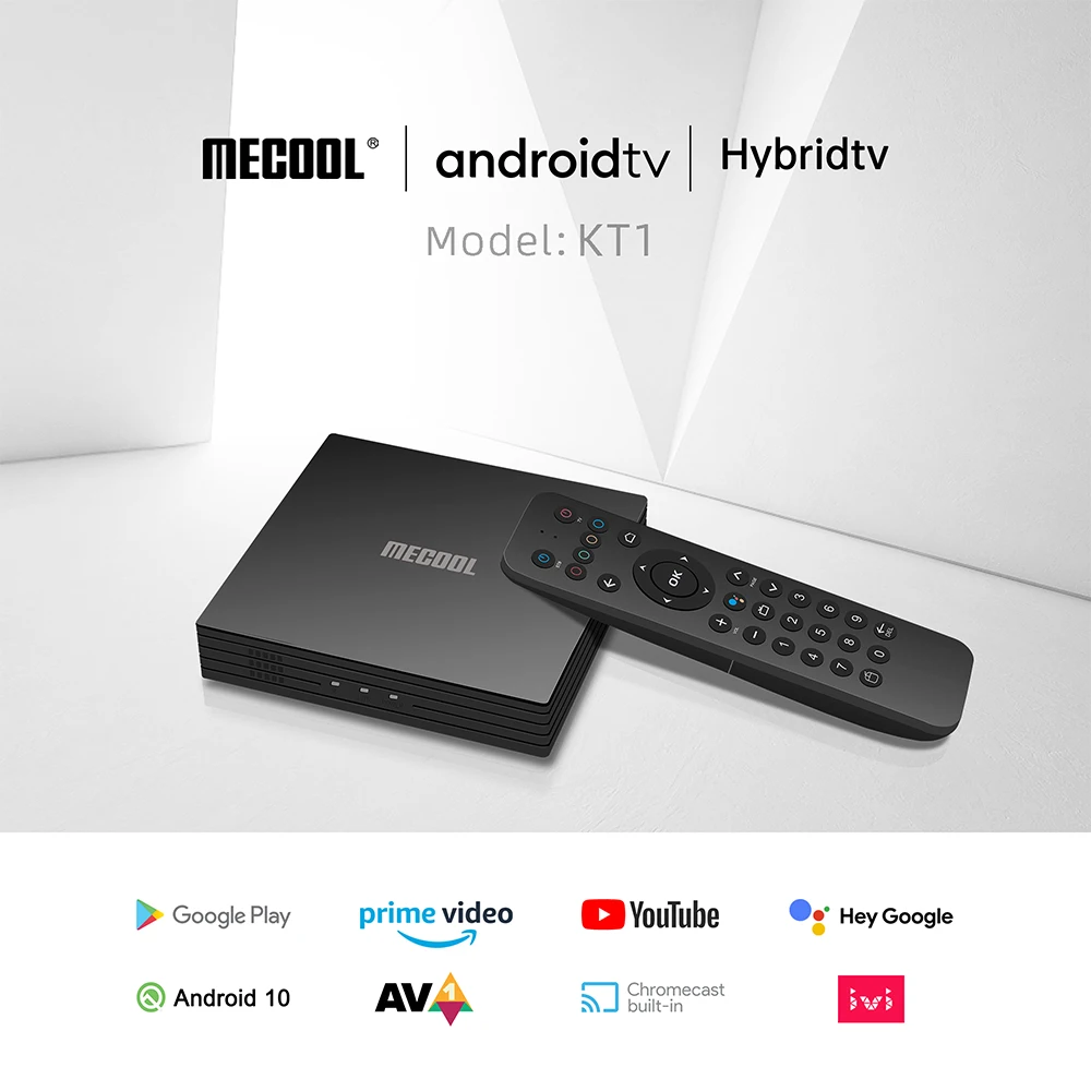 

ТВ-приставка Mecool KT1 DVB S2, Android 10, 2 + 16 Гб