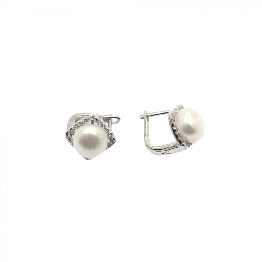 

Dainty Minimal Mother of Pearl Earrings 925 Sterling Silver