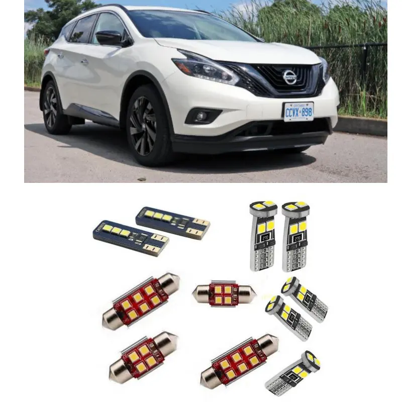 

Car Accessories Car Led Interior Light Kit For Nissan Murano 2018 17pc Error Free White 6000K Super Bright