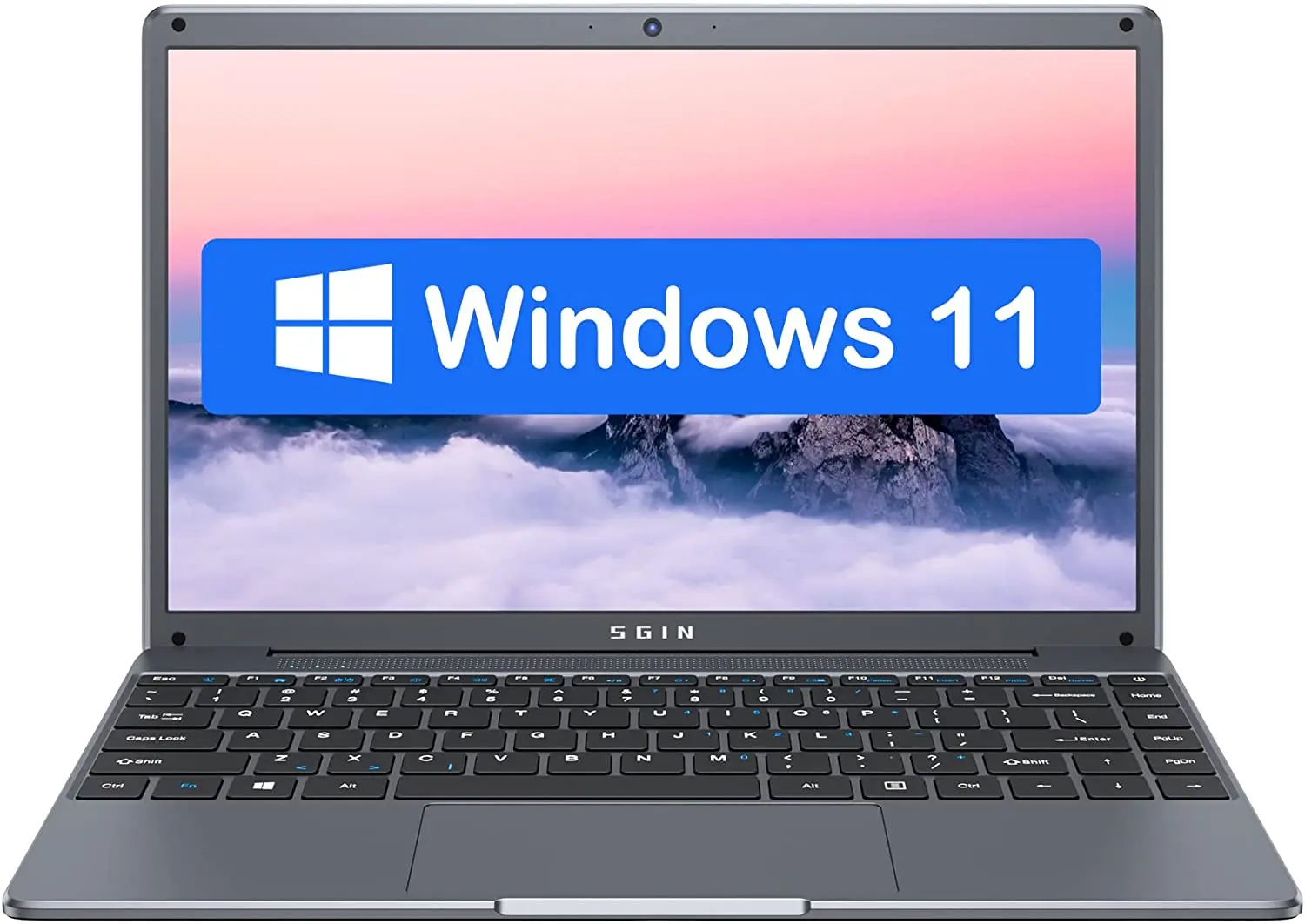Ноутбук SGIN с диагональю 14 1 дюйма 12 Гб DDR4 512 SSD Windows 11 Celeron N4500 до 2 8 ГГц 1920 раз 1080 Bluetooth