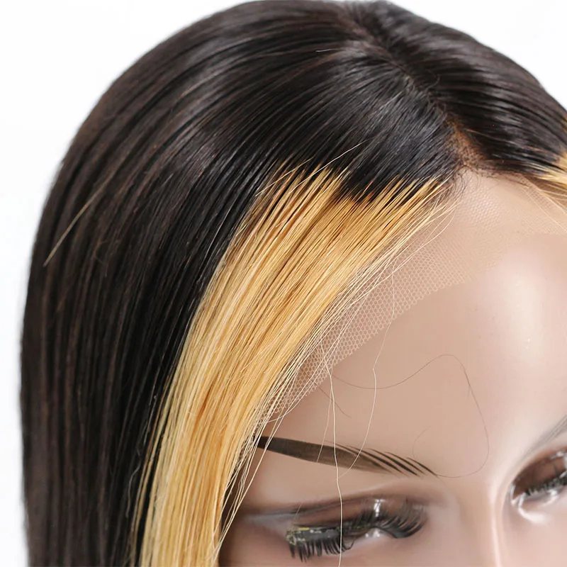 Holy Belle #27 хайлайтер короткий Боб кружевной фронтальный парик бразильские