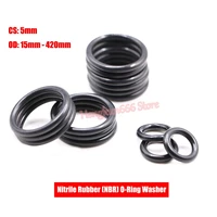 cs 5mm o ring black nitrile rubber nbr o ring sealing washer od 15mm 420mm round o type gasket corrosion oil resistant high temp